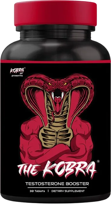 The Kobra testosterone booster bottle, 30 tablets
